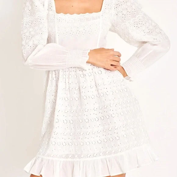 *NWT* LoveShackFancy Preslina White Eyelet Dress - Picture 5 of 12